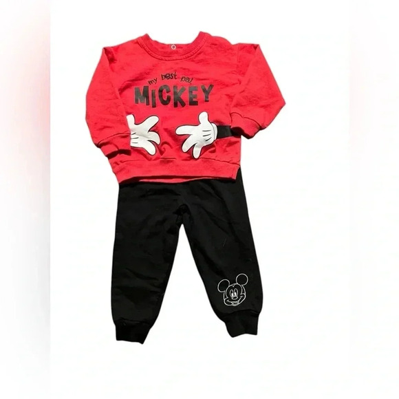 Disney baby 2 piece outfit sweats shirt and pants Mickey Mouse 18 months - Picture 1 of 5